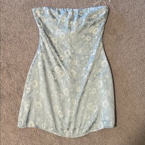 Strapless Floral Dress